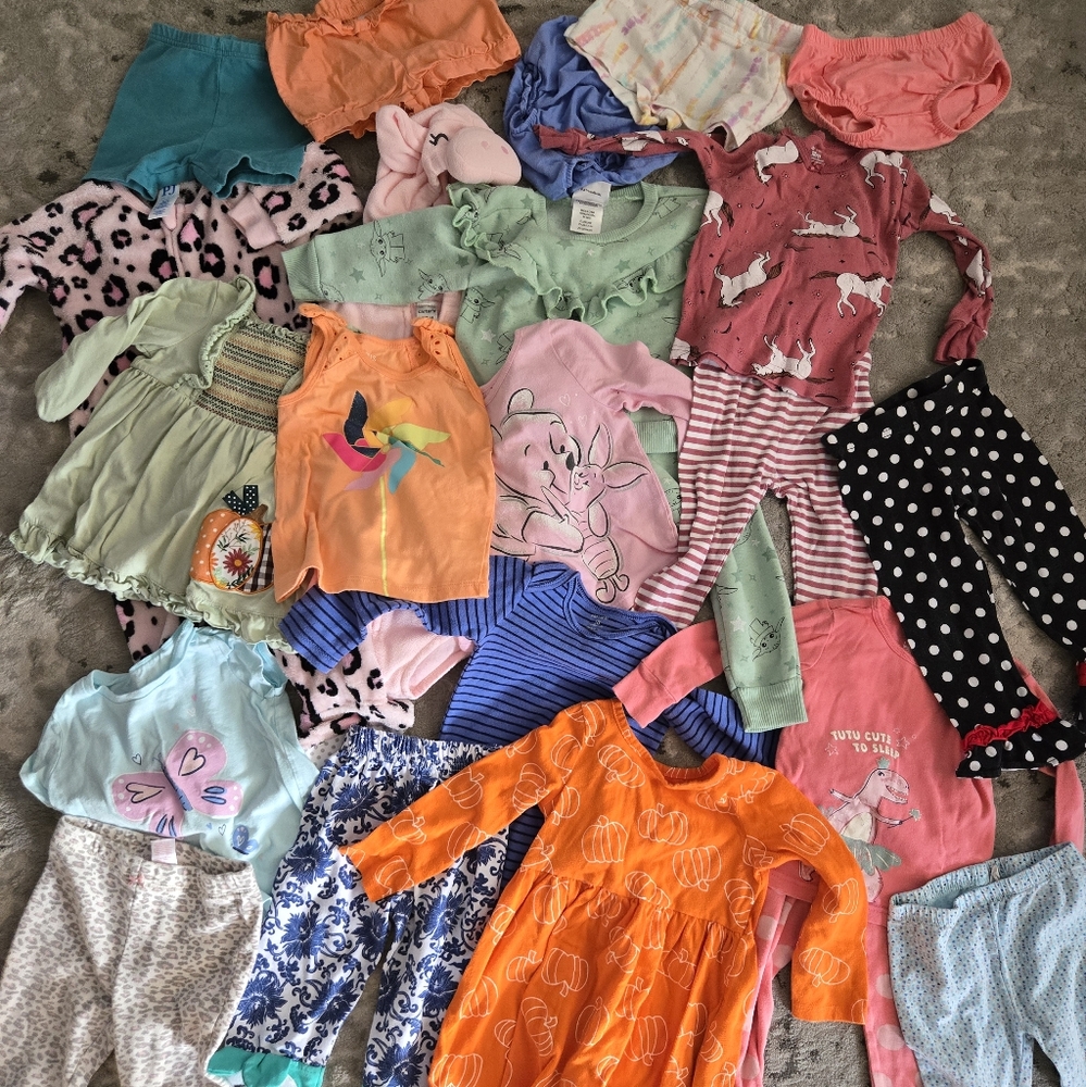 Adorable Baby Clothing Set with Unicorns, Pooh, and Polka Dots